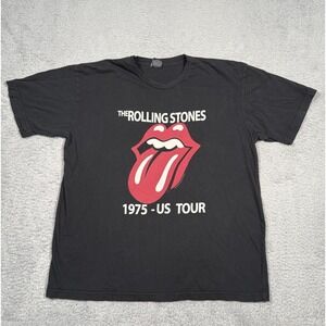 Vintage 2004 Chaser The Rolling Stones 1975 US Tour T-Shirt Adult XL Music Black